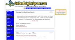 Desktop Screenshot of goldenknightssports.com