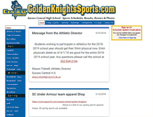 Tablet Screenshot of goldenknightssports.com